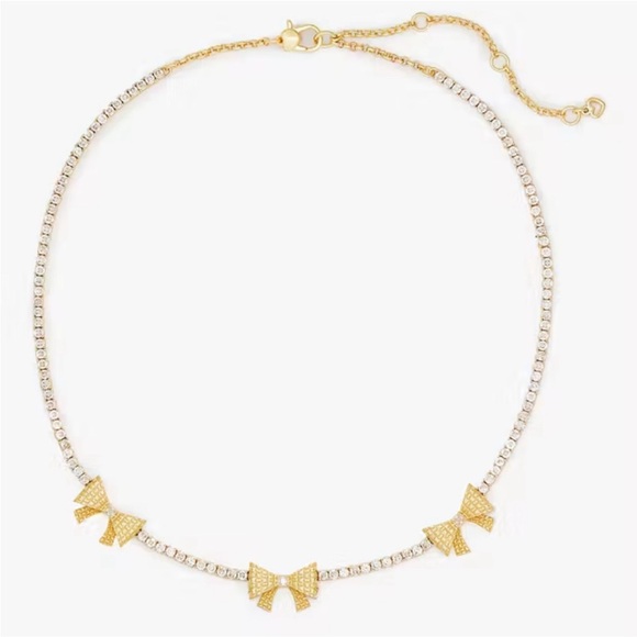$149 Kate Spade Wrapped In A Bow‎ Tennis Necklace NWT - Picture 4 of 5